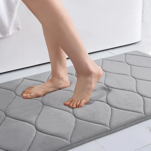 Miniatura 10 de Colorxy - Alfombra de baño de espuma viscoelástica, ultrasuave y antideslizante, absorbe el agua, lavable a máquina, tapete para suelos de ducha