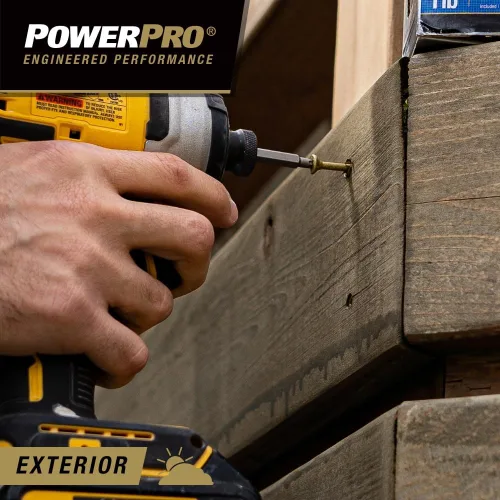 Miniatura 6 de Power Pro 48587 Tornillos de madera, #8 x 3.8 cm, tornillos premium Star Drive para gabinetes interiores, zinc amarillo dorado, paquete de 5 libras