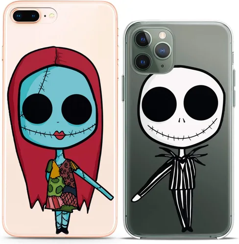 Fundas a juego para parejas compatibles con iPhone 16 15 14 13 12 11 Pro Max Mini Xs X 6s 8 Plus 7+ Xr 10 SE 5 Nightmare Undead Couple Forever