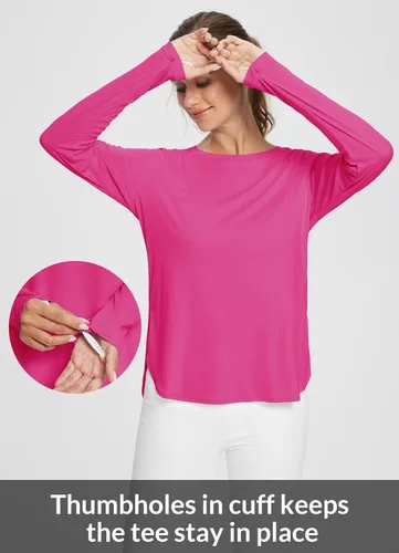 Miniatura 16 de BALEAF - Camisetas de sol de manga larga para mujer, con FPU 50+, para senderismo, ligeras, de secado rápido, protección contra rayos ultravioleta