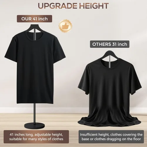 Miniatura 2 de Maniquí de torso, soporte de exhibición de camisa ajustable en altura de 30 a 41 pulgadas para tiendas de vendedores, fiesta de graduación, montaje