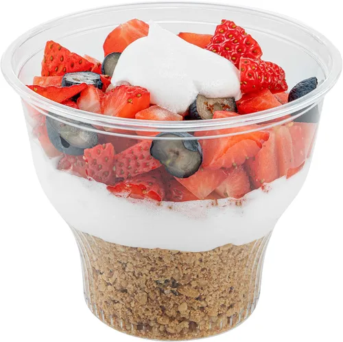 Miniatura 15 de Restaurantware -RW Base 3.5 oz - Vasos de helado de 3.5 onzas, 50 tazas de parfait desechables - Taza de postre de plástico transparente, elegante