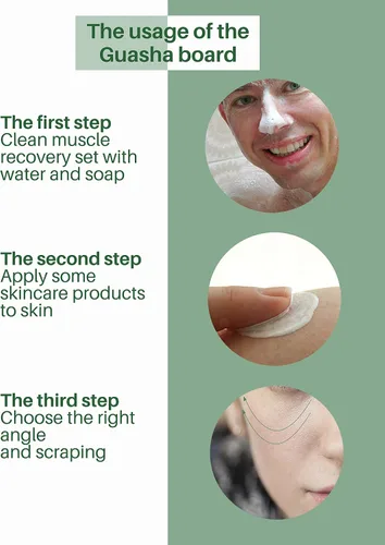 Miniatura 7 de MoHern Herramientas de masaje Gua Sha, 4 herramientas de Gua Sha de múltiples formas, herramientas de masaje de raspado de guasha para cara y cuerpo