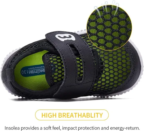 Miniatura 155 de BMCiTYBM Zapatos de bebé para niños pequeños, zapatillas de malla transpirable antideslizantes