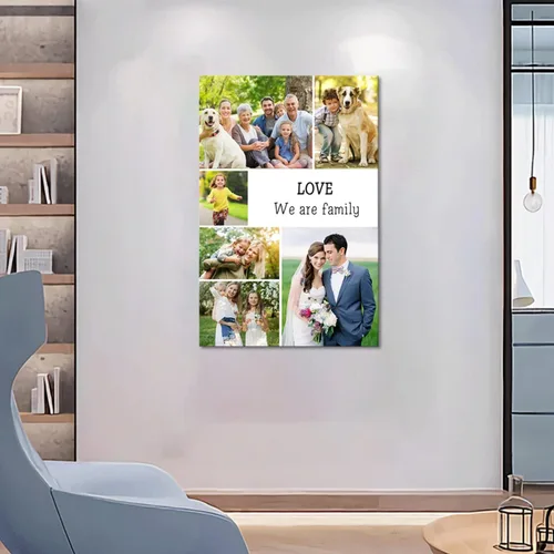 Miniatura 4 de LZIMU Personaliza tus fotos en lienzo, impresiones artísticas personalizadas para pared, fotos familiares, bodas, bebés, mascotas, collage