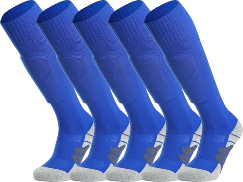 Miniatura 27 de APTESOL - Calcetas de fútbol hasta la rodilla (paquetes de 1/3/5) Calcetas acojinadas para niños, jóvenes, adultos, para equipos deportivos OTC