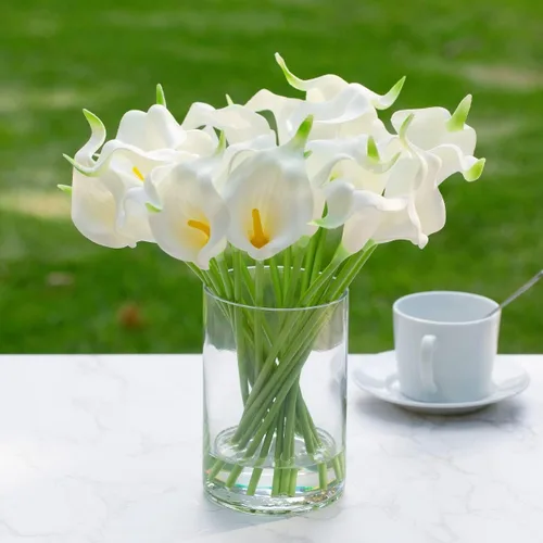 Miniatura 3 de Enova Floral Jarrón cilíndrico de vidrio transparente de 6 x 10 pulgadas, florero redondo para velas, jarrón flotante para velas, jarrón alto