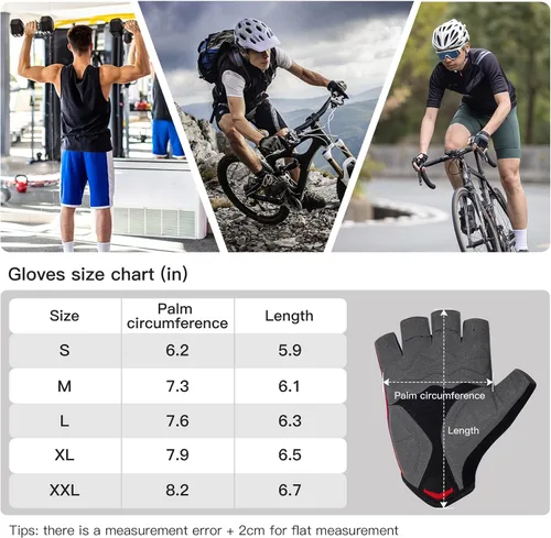 Miniatura 7 de Santic Bike Gloves Cycling Gloves Half Finger Road Riding Gloves with Anti-Slip Shock-Absorbing Pad Biking Bicycle Gloves for Men and Women