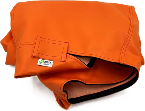 Miniatura 27 de Puf grande de vinilo marino – Puf impermeable para barcos y piscinas – con cuentas de poliestireno y silla rellena de espuma CertiPUR para adultos
