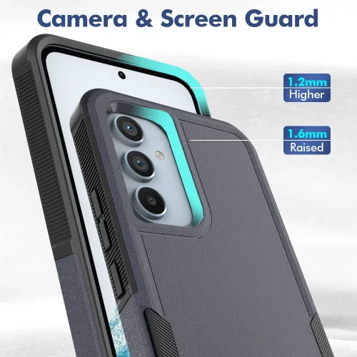 Miniatura 240 de Jeylly Compatible con Samsung Galaxy A22 5G Funda, Funda Samsung A22 5G con 2pcs protectores de pantalla de vidrio templado