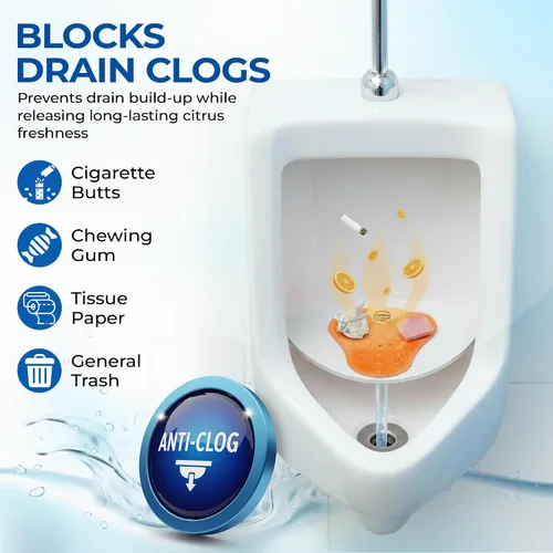 Miniatura 3 de Desodorizador de pantalla urinaria (paquete de 12) – Pasteles antisalpicaduras con protección contra olores – Desodorizadores de larga duración