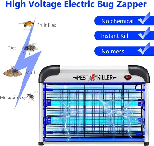 Miniatura 2 de Enchufe para exterminador de insectos para interiores, matamoscas eléctrico para mosquitos, potente lámpara repelente de mosquitos de insectos