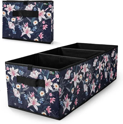 MIU COLOR Organizador de maletero para automóvil, organizador de automóvil, organizador de maletero resistente para SUV, parte inferior Floral