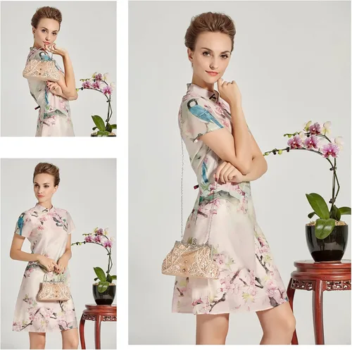 Miniatura 7 de DA BODAN Bolso de noche para mujer estilo vintage con cuentas y lentejuelas y perlas bolso de hombro para boda novia fiesta de graduación