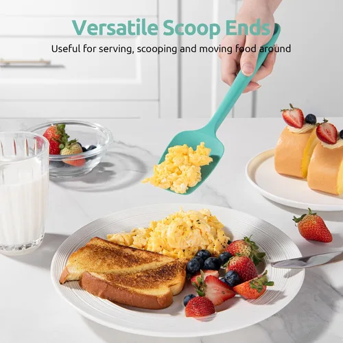 Miniatura 6 de U-Taste Espátulas de silicona resistentes al calor de 600ºF: Raspador de horneado de silicona flexible de grado alimentario, utensilios de cocina