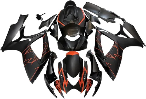 Miniatura 14 de Kit de carenado de plástico de inyección ABS para 2006 2007 GSXR 600 GSXR 750 Carenados 06 07 Suzuki GSX-R600 GSX-R750 K6 Marco de carrocería