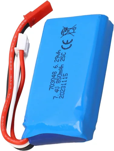 Miniatura 8 de RiToEasysports Batería de repuesto de avión RC, batería de helicóptero RC 7.4V 850mAh RC para V912V262V333V353BQ202 con enchufe rojo JST