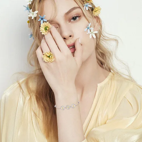 Miniatura 5 de Palpitate Pulseras de plata de ley 925 para mujeres y niñas, joyería de regalo de cadena ajustable