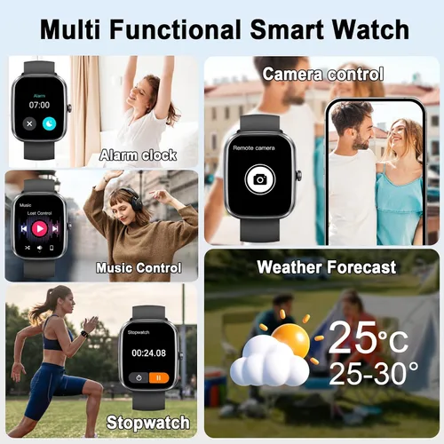 Miniatura 6 de uaue Reloj inteligente AI con ChatGPT, reloj inteligente de llamadas Bluetooth de 1.91 pulgadas para hombres y mujeres, más de 110 modos de fitness