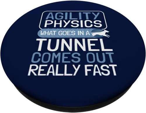 Miniatura 2 de Dog Agility Handler - Agility Physics - Tunnel Dog Agility PopSockets Adhesive PopGrip