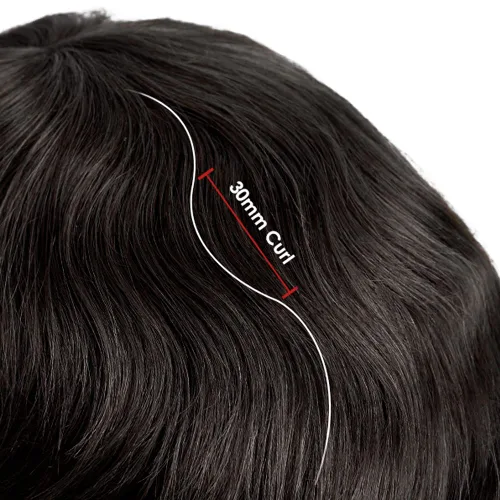 Miniatura 5 de Lordhair Sistema de cabello para hombres, cabello humano real, encaje francés, sistema de cabello para hombre, tamaño 8x10 pulgadas, tupé #1