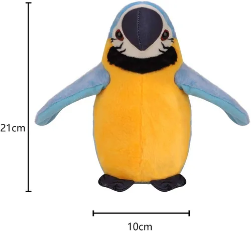 Miniatura 5 de Loro parlante de guacamayo repite lo que dices, juguete de peluche de disco electrónico, animado pájaro agitado, alas que hablan, loro