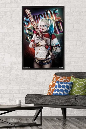 Miniatura 2 de Trends International DC Comics Movie - Escuadrón suicida - Póster de pared de buenas noches, 22.375 x 34 pulgadas, versión enmarcada en negro