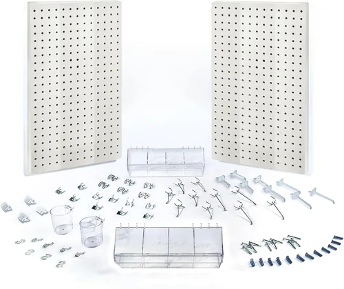Miniatura 7 de Azar organizador para habitación con panel perforado Blanco