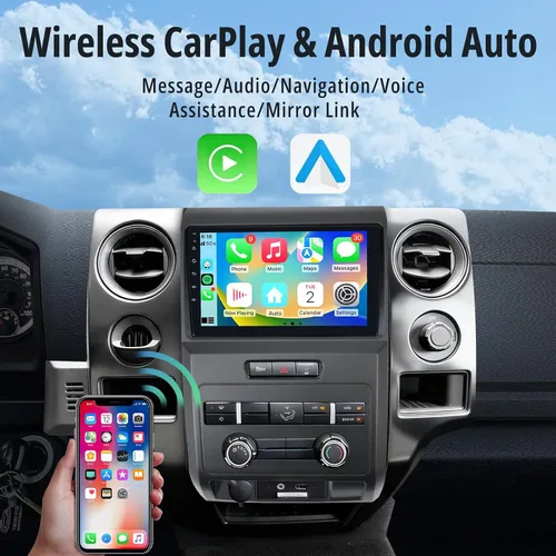 Miniatura 5 de Actualización de radio de coche para Ford F150 2009-2014, 4 GB+64 GB Qualcomm 8 Core Unidad principal con CarPlay Android Auto, 10.1 pulgadas F150