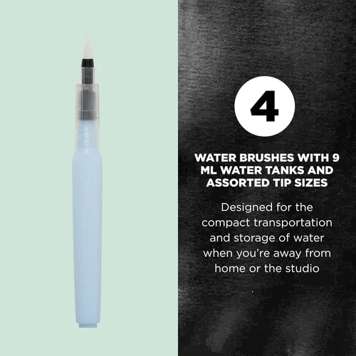 Miniatura 2 de Sakura Cepillo de agua Koi - Cepillo para acuarela - Depósito de 0.3 fl oz - 4 puntas de pincel surtidos