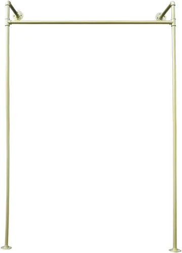 Miniatura 9 de DYRABREST Perchero de pared moderno de metal dorado para almacenamiento de ropa, soporte de exhibición de ropa comercial, perchero portátil