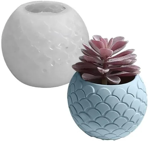 Miniatura 15 de Molde de florero de silicona para resina epoxi, hormigón, arcilla, suculenta, plantador, tazón, vela, jabón, fundición Valla