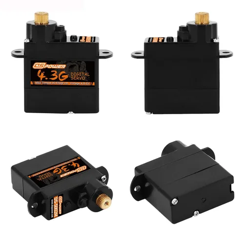 Miniatura 2 de 2 mini servos 4.3G, servomotor micro digital a control remoto, engranaje de metal, servos de dirección sin núcleo para helicóptero de ala fija