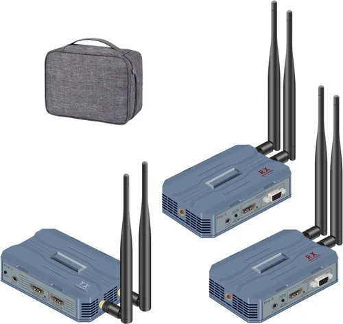 Miniatura 11 de Kit de transmisor y receptor HDMI inalámbrico 4K@30HZ/2K@60HZ/1080P@60HZ Banda dual de 2.4G/5.8G, transmisión Plug & Play desde STB, PC, CCTV a