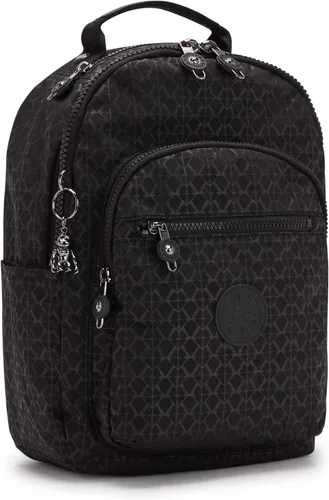 Miniatura 4 de Kipling Mochila pequeña Seoul para mujer, duradera, correas acolchadas para el hombro con funda para tableta, bolsa, Firma Emb, Mochila para tableta