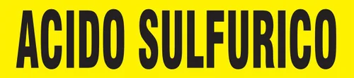 Accuform SHRPK685SSA Marcador de tubo autoadhesivo "Acido SULFURICO" para tubo OD de 3/4" a 1-1/4", negro sobre amarillo, 1" H x 8" W