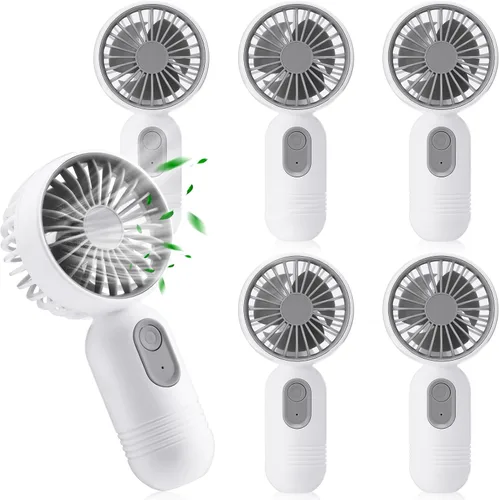 Miniatura 50 de Rossesay Miniventilador portátil a granel, lindo ventilador de mano ligero, pequeño ventilador personal de mano y pestañas de 3 velocidades