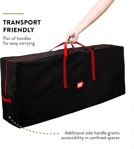 Miniatura 4 de Bolsa de alta calidad para guardar el árbol de Navidad, para árboles artificiales desarmados de hasta 7.5 pies de alto, tiene asas duraderas y un