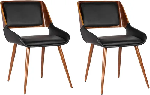 Miniatura 21 de Armen Living Silla de comedor Panda en tela gris y acabado de madera de nogal, 25 pulgadas de profundidad x 20 pulgadas de ancho x 31 pulgadas