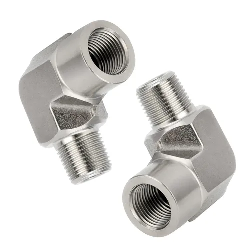 Miniatura 10 de Metalwork 304 Acero inoxidable forjado tubería de montaje, codo de calle de 90 grados, 3/4 "NPT hembra x 3/4" NPT macho, 1 unidad Hembra x Masculino