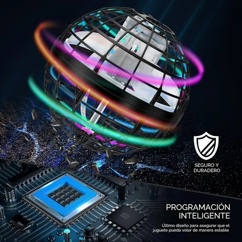 Miniatura 3 de AMERFIST Juguete de bola de orbe volador 2025, globo cósmico, boomerang, bola flotante, juguete giratorio galáctico, órbita de dron de mano, Negro