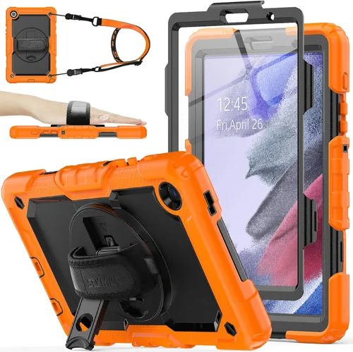 Miniatura 10 de SEYMAC stock Funda para Samsung Galaxy Tab A7 Lite de 8.7 pulgadas con protector de pantalla y soporte para lápiz [correa de mano giratoria 360]