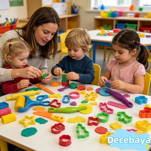 Miniatura 7 de Juego de herramientas Playdough, 24 piezas de herramientas de masa para niños de 4 a 8 años, accesorios de masa, incluye rodillo cortador, rodillos