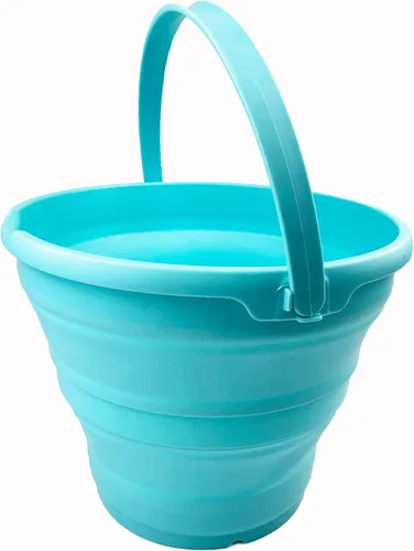 Miniatura 22 de SAMMART Cubo de plástico plegable de 10 L (2.6 galones), bañera redonda plegable, cubo de agua portátil para pesca, bote de agua para exteriores