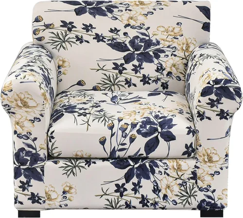 Miniatura 10 de HOTNIU 4 fundas elásticas para sofá (1 funda de sofá + 3 fundas de cojín), fundas de sofá antideslizantes, protector de muebles de sofá, ajuste