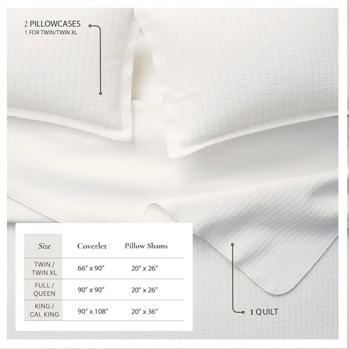 Miniatura 3 de Great Bay Home - Juego de edredón Full/Queen, de 3 piezas, ligero de verano con punto acanalado, con fundas de almohada, colchas blancas ultra 13