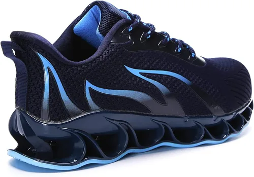 Miniatura 6 de DREAM HORSE Zapatos de trabajo indestructibles con punta de acero para hombres, zapatos de seguridad de malla ligera, zapatos de construcción