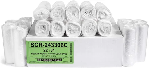 Miniatura 18 de Aluf Plastics - Bolsas de basura de 7-10 galones (paquete comercial de 1000 unidades) - Serie de reducción de fuente, valor de alta densidad