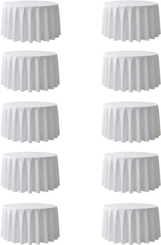 Miniatura 30 de Surmente Mantel cuadrado para mesas cuadradas o redondas, 100% poliéster, 52 x 52 pulgadas, mantel para bodas, banquetes o restaurantes (negro)