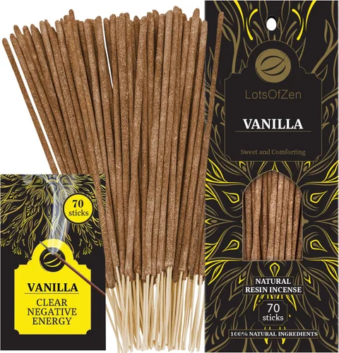 Miniatura 12 de LOTS OF ZEN Varillas de incienso de incienso y mirra (paquete de 70) – Kit de manchas de resina natural de larga duración para limpieza espiritual